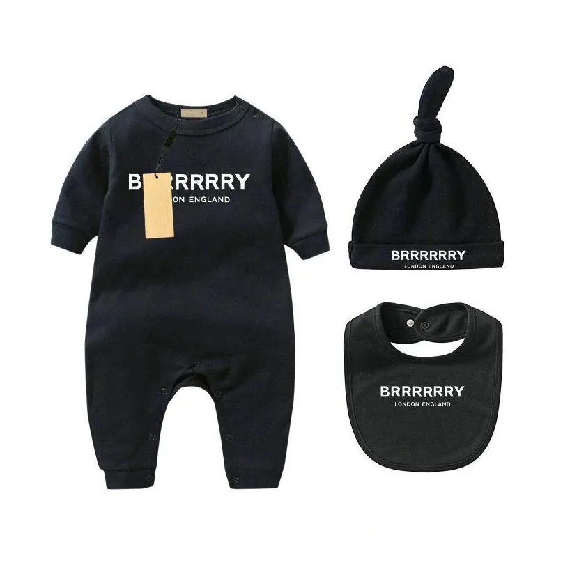 Rompers In Stock Infant Born Baby Girl Designer Brand Letter Costume Overalls Clothes Jumpsuit Kids Bodysuit For Babies Outfit Romper Dhsjk