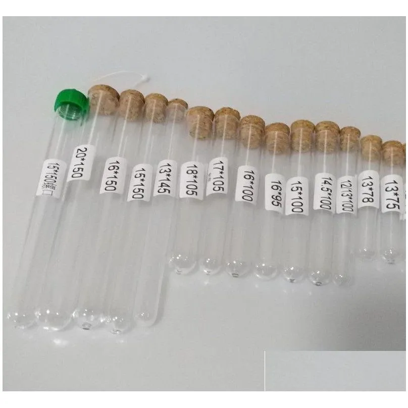 wholesale plastic test tube with cork stopper 4-inch 15x100mm 11ml clear food grade cork approved pack 100 all size available in our