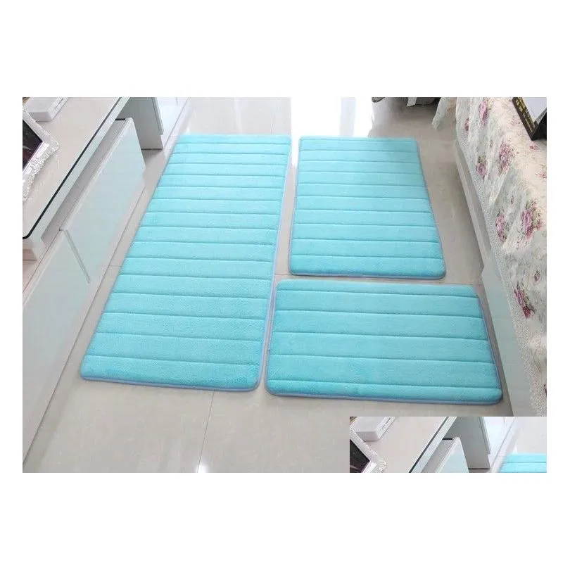 3pcs/set non-slip memory foam bath mat carpet bedroom rug door way feet mats rugs for bathroom alfombra tapete para banheiro mat