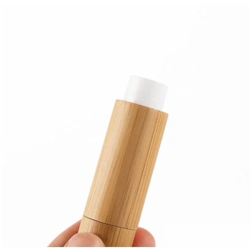 wholesale 5g packing bottles wholesale eco friendly empty bamboo lip balm tube lipstick for cosmetic