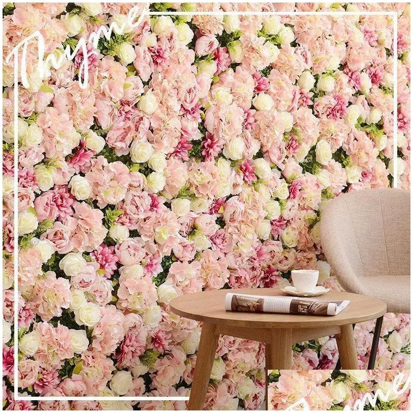 silk peony flower wall and rose vine artificial flowers wedding background decoration home jewelry window flower 10pcs