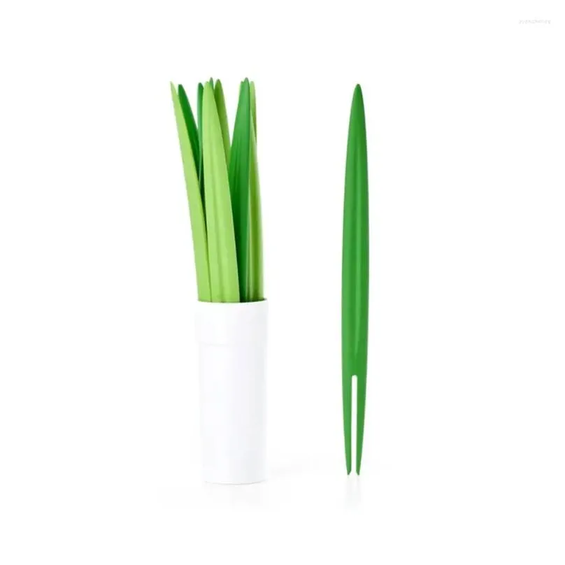 forks 1-5pcs cartoon dessert bamboo leaf shape exquisite workmanship grade health hygiene household accessories
