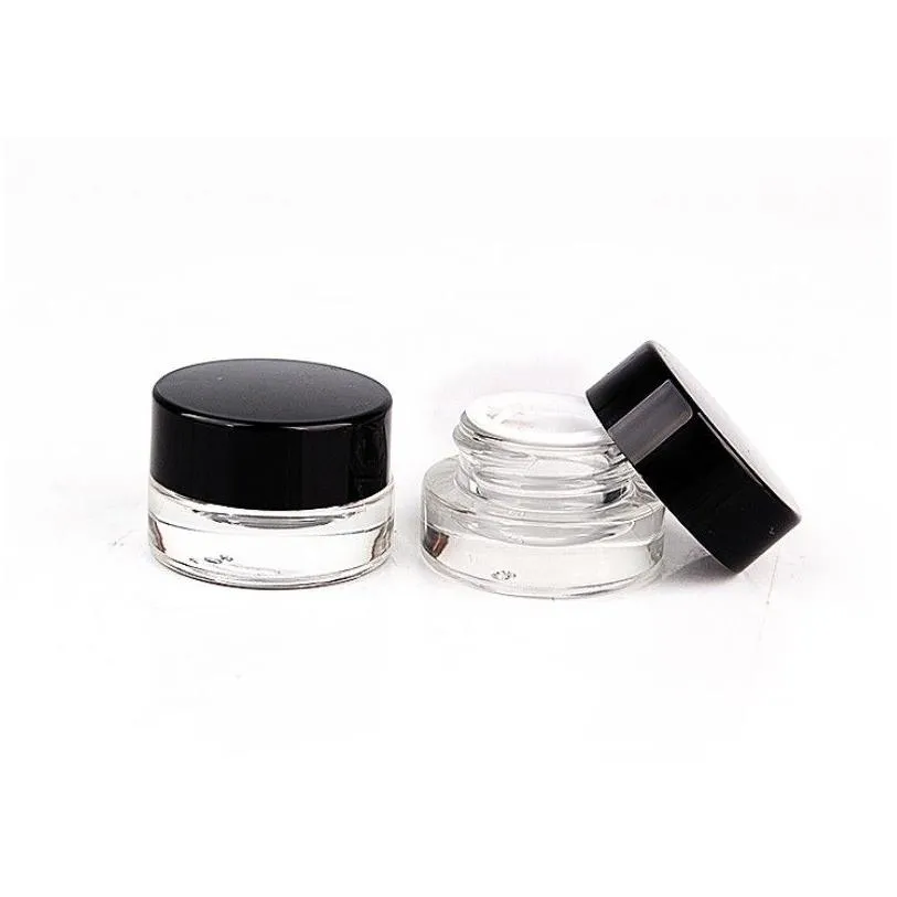 wholesale 500 x 3g traval small cream make up glass jar bottles with aluminum lids white pe pad 3cc 1/10oz cosmetic packaging