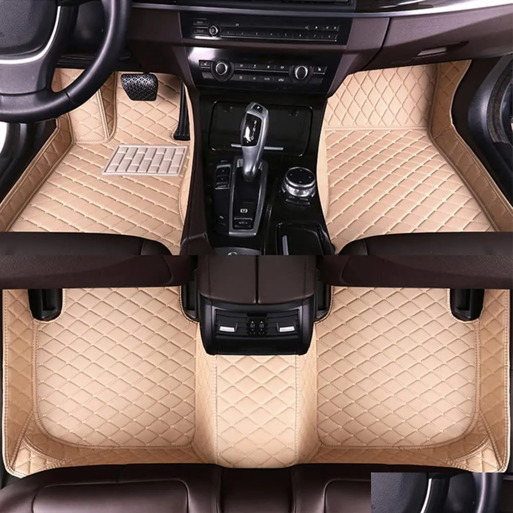 customize making car floor mats for 95% sedan suv pickup truck full coverage men women cute leather protection pads non-slip floor
