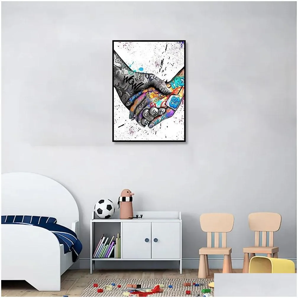 Paintings Street Iti Canvas Painting Per Bottle Basketball Soccer Posters And Prints Art Wall For Home Living Room Bar Decor No Drop D Dhehf
