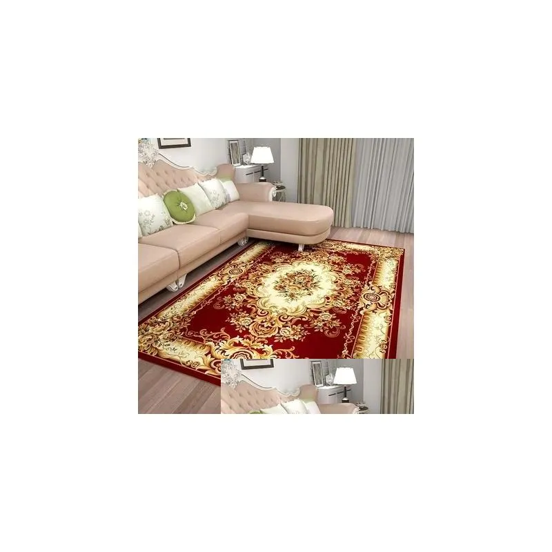 Carpets European Carpet Living Room Retro  Floral Rug Turkish Home Decor Ethnic Large Rugs 160X230 Non Skid Washable Drop Deli Dhelo