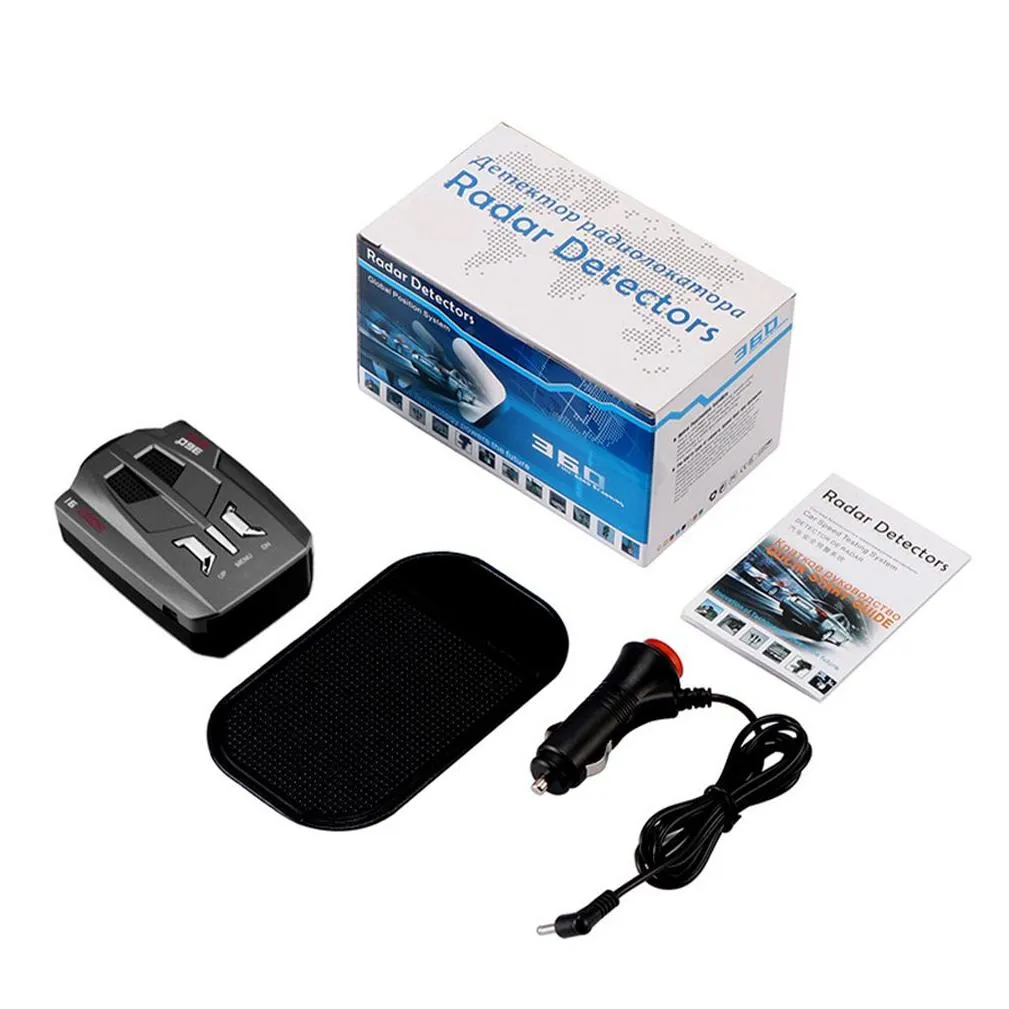 v9 automotive car detector voice alert warning 16 band auto led display english / russian version radar-detector tool9419011