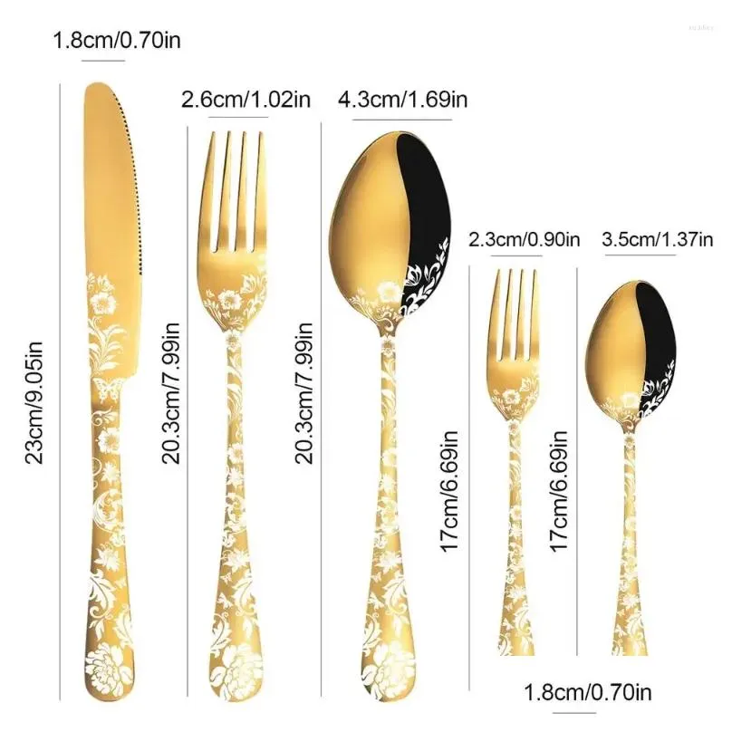 dinnerware sets stainless steel silverware set portable cutlery knife fork spoon flatware tableware knives forks dining dinner