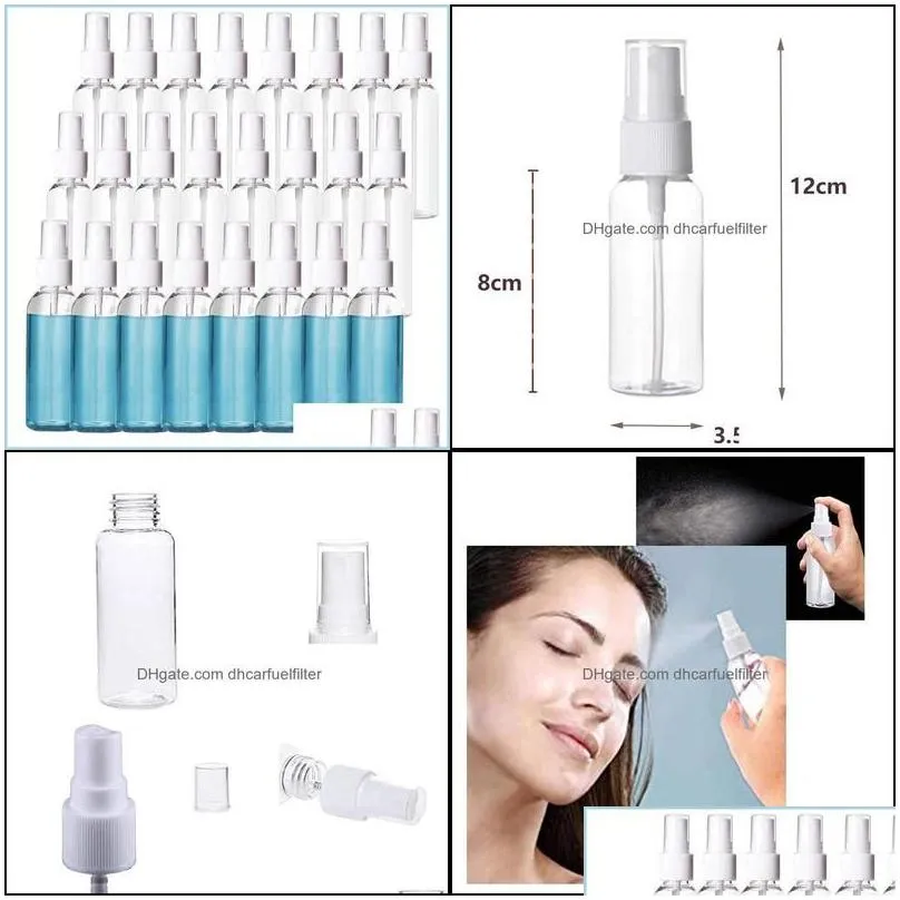 car cleaning tools 24 pack 2oz plastic clear spray bottles refillable 60ml fine mist sprayer for  oils travel drop delivery a