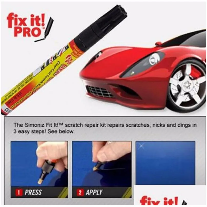 wholesale price fix it pro painting pen auto spray car scratch pens remover repair pen simoniz clear coat applicator for any car