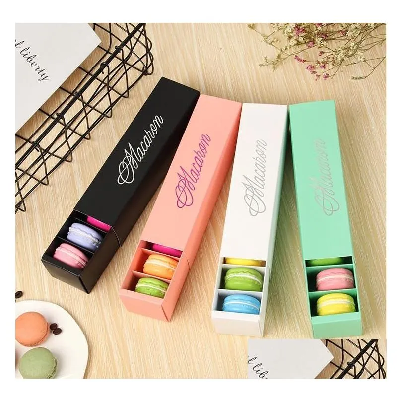 wholesale macaron box cupcake packaging homemade chocolate biscuit muffin retail paper package