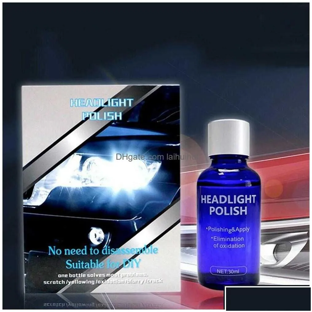 windshield wipers rush sale9h 10ml 30ml car hardness headlight lens restorer repair liquid polish cleaner set environmentally friend