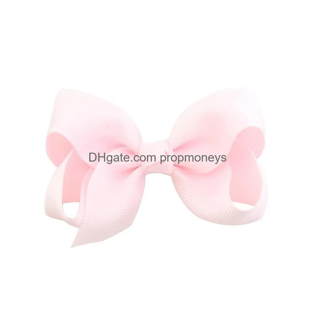 Hair Accessories 3 Inch Hair Bow Baby Girl Boutique Grosgrain Ribbon Clip Hairbow Pinwheel Hairpins Pin Accessories Drop Delivery Baby Dh3Ck