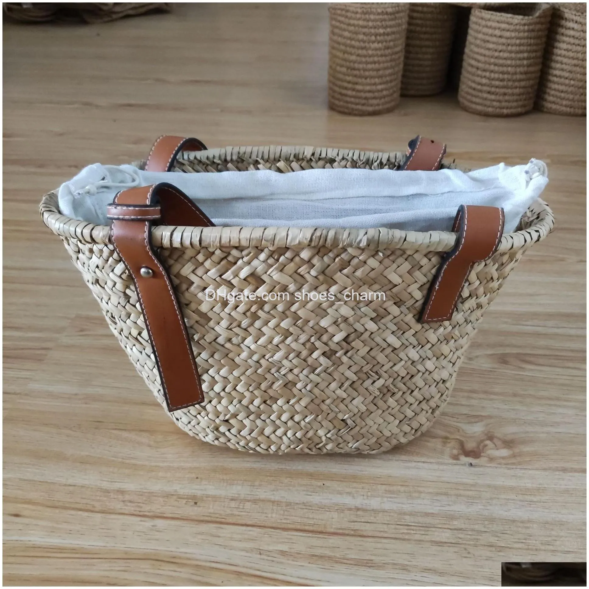 womens straw woven designer bags handbags beach basket bag european and american style