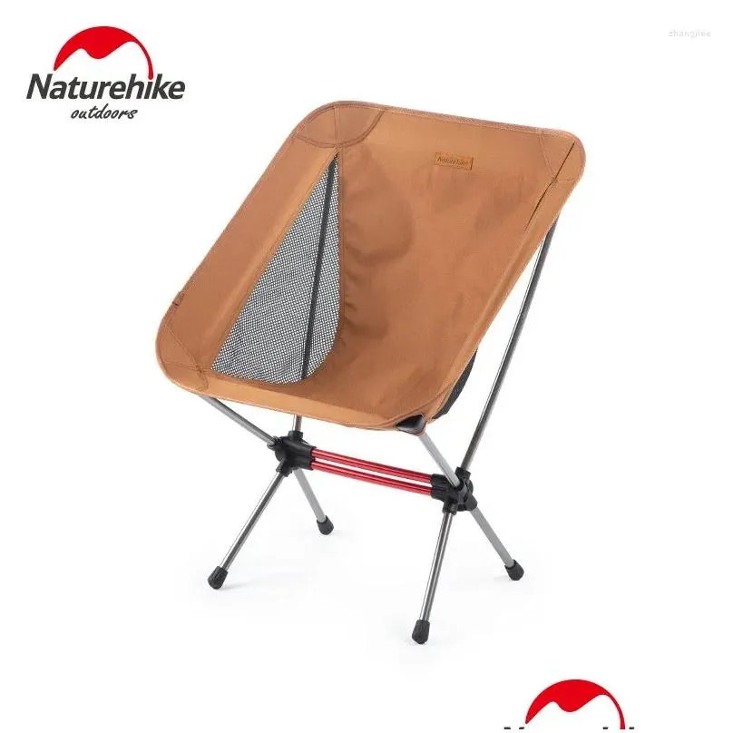 camp furniture naturehike yl08 outdoor folding chairs recreational beach camping fishing aluminum alloy moon chair