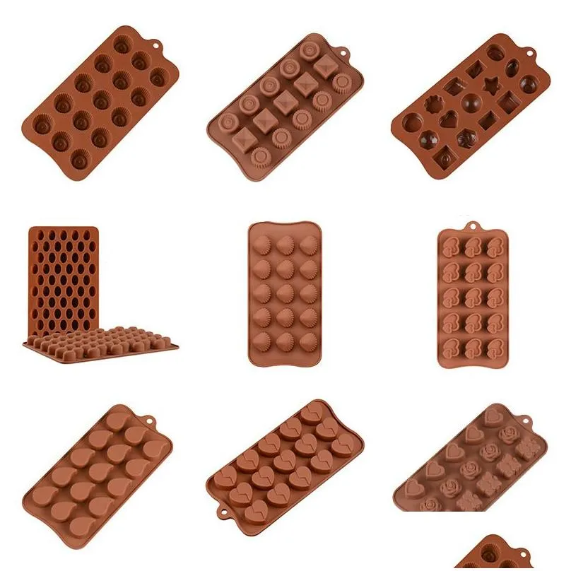 multiple style chocolate cake mold silicone cake fondant molds for baking diy tool 12857