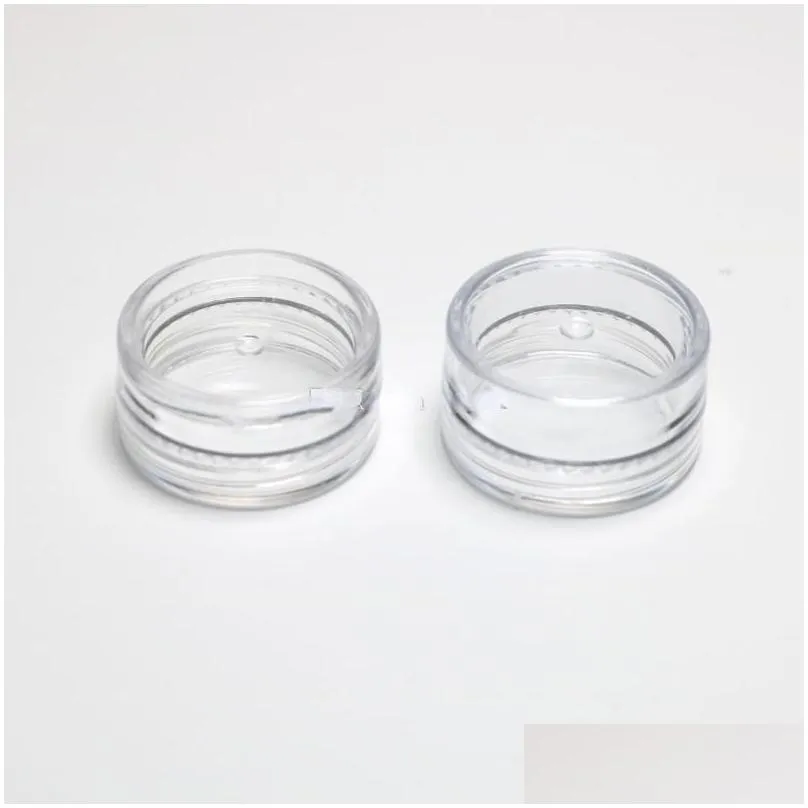 wholesale 1 3 5 10 20 30 gram jars cosmetic sample empty container 5ml plastic round pot screw cap lid small tiny 5g bottle for make up eye shadow nails powder paint