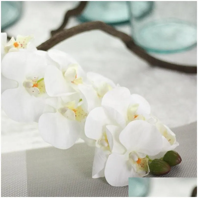  artificial phalaenopsis latex orchid flowers real touch for home wedding mariage decoration fake flores accessories bulk