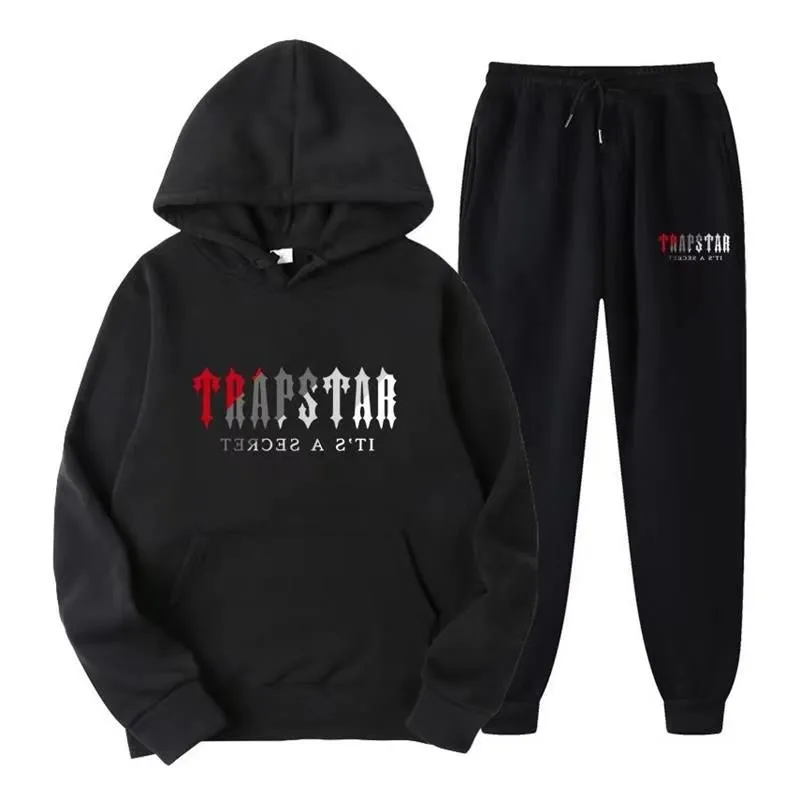 fitting sports trapstar designer mens tracksuits brand womens printed hooded sweatsuit loose casual running plush thickened men women tech outdoor