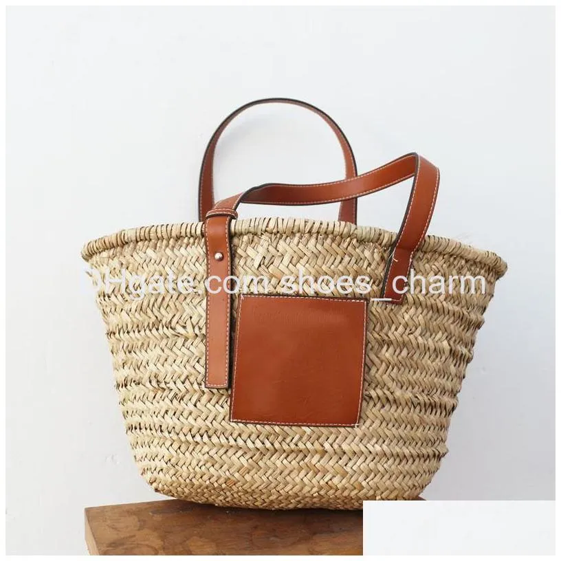 womens straw woven designer bags handbags beach basket bag european and american style