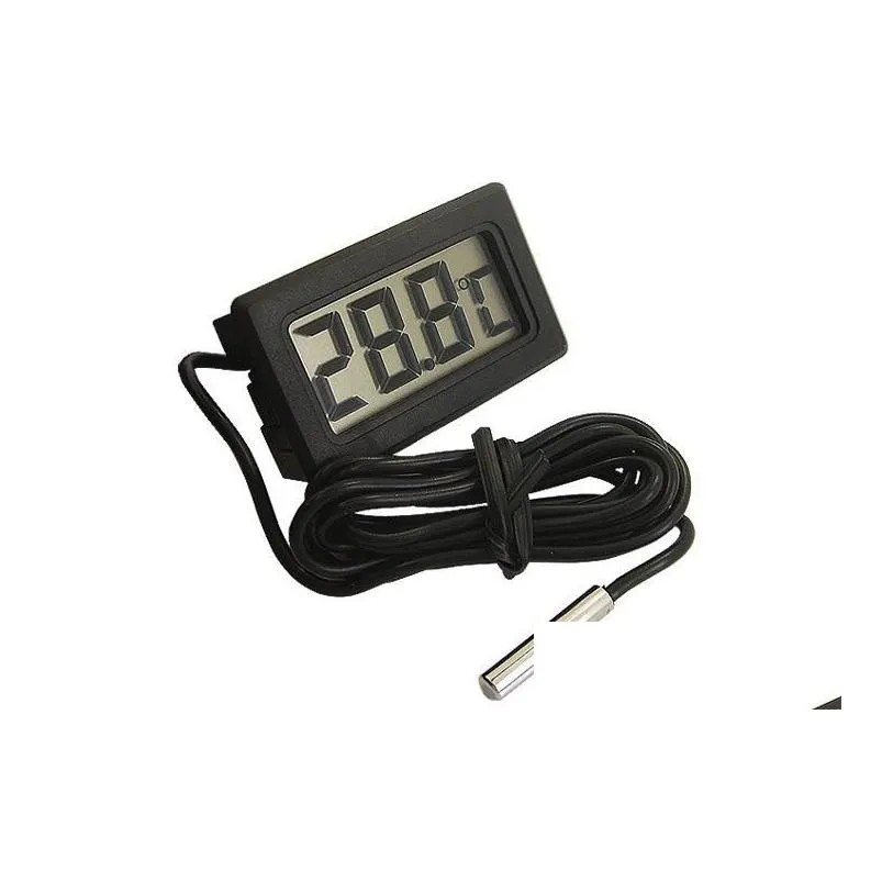 wholesale professinal mini digital lcd probe aquarium fridge zer thermometer thermograph temperature for refrigerator -50 110