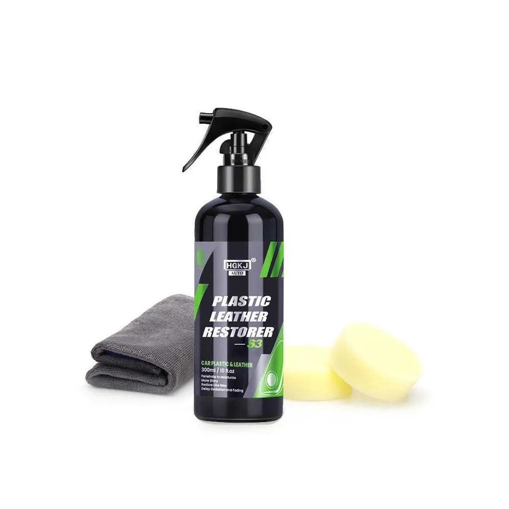 new interior detailer hgkj s3 plastic leather restorer quick coat for car interior refurbish leather renovator conditioner