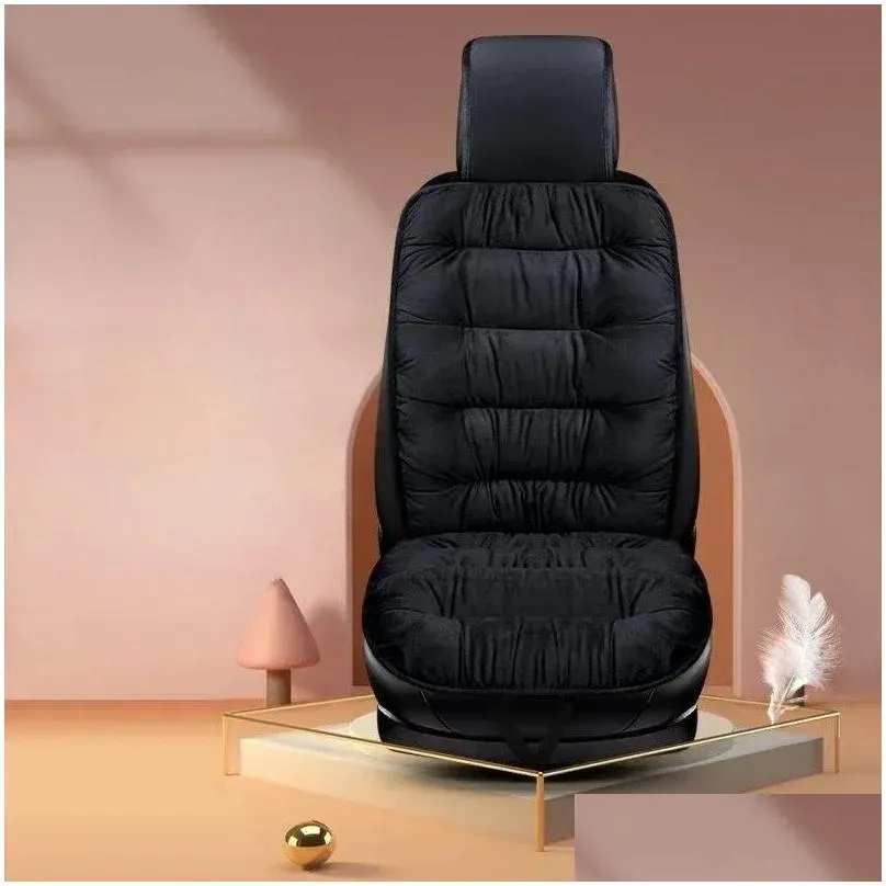 car seat covers 5 colors plush winter warm cushion soft non-slip pad thick velvet cover automotive interior accessory