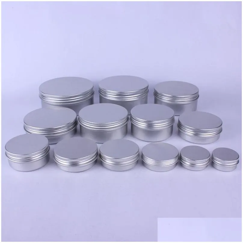 wholesale different size empty containers container aluminium jar tea cans aluminum box cases makeup empty lip gloss jars cosmetic jars