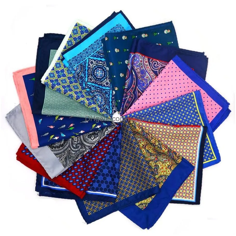  32 x 32 cm large handkerchief man paisley flower dot pocket square men paisley casual hankies for men suit176p