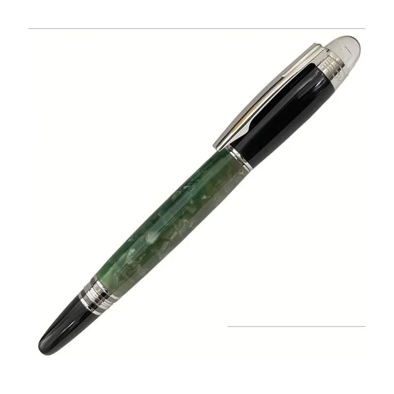 wholesale 5a crystal on top rollerball gel pen black and silver circle cove m roller ball pen with series number