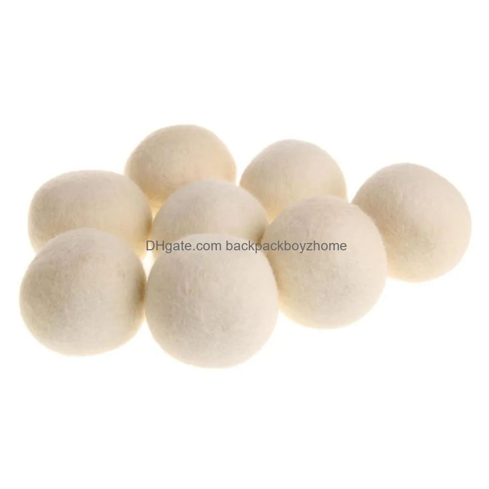  7cm reusable laundry clean ball natural organic laundry fabric softener ball premium organic wool dryer balls xu