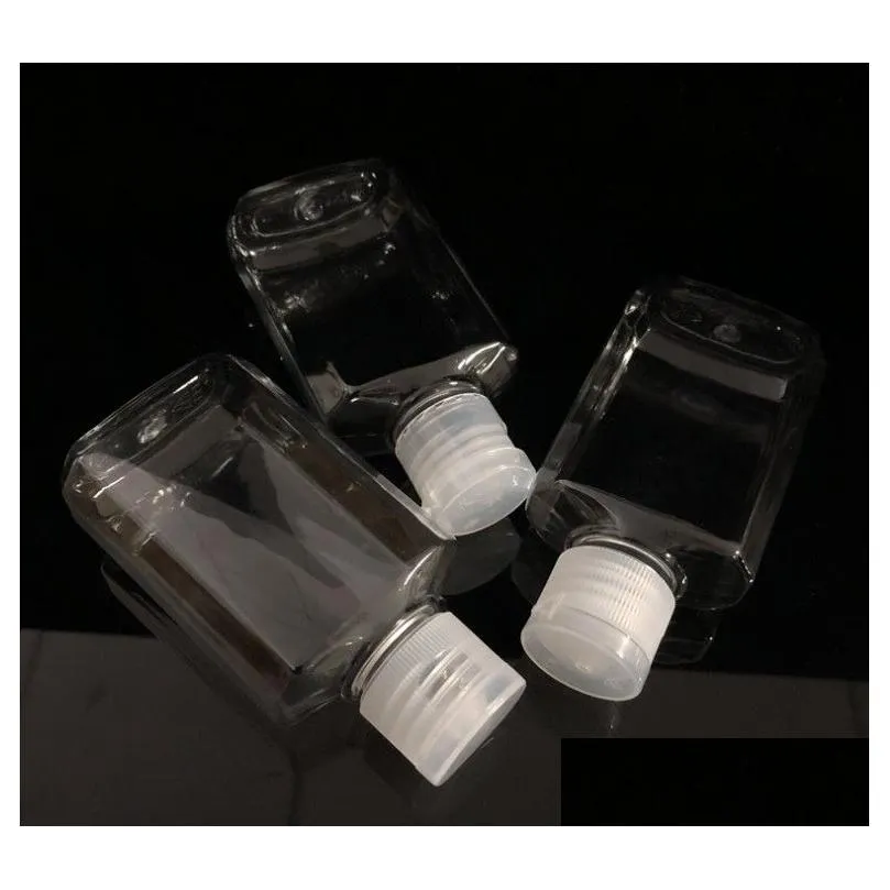 wholesale 60ml empty hand sanitizer gel bottle soap liquid bottles clear squeezed pet sub travel