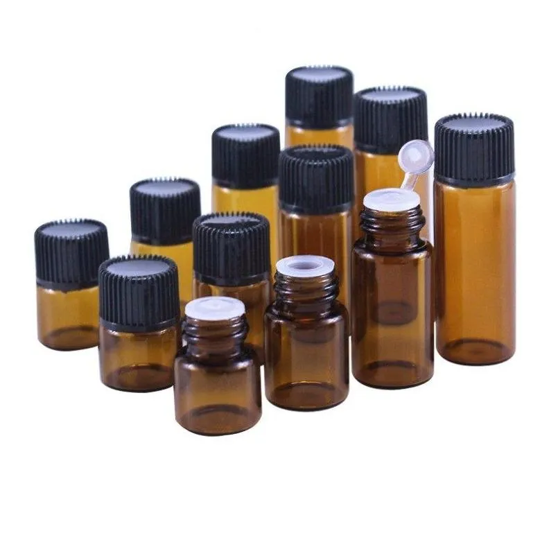 wholesale 1ml 2ml 3ml 5ml amber glass  oil bottle perfume sample tubes bottles small empty glass bottle home fragrances