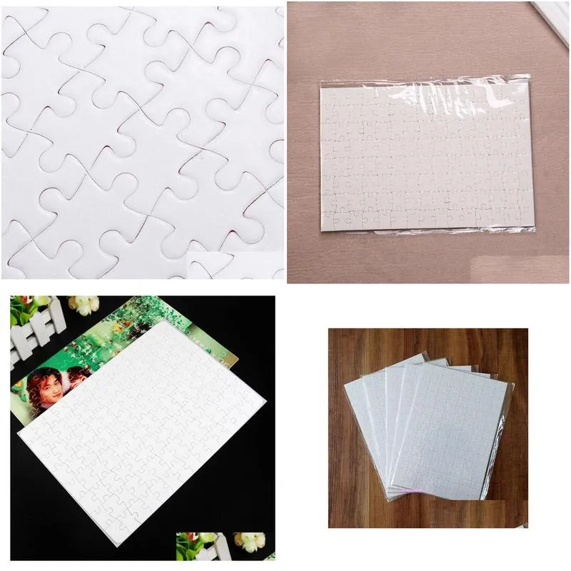 wholesale a4 sublimation blank puzzle office school supplies 120pcs diy craft heat press transfer crafts
