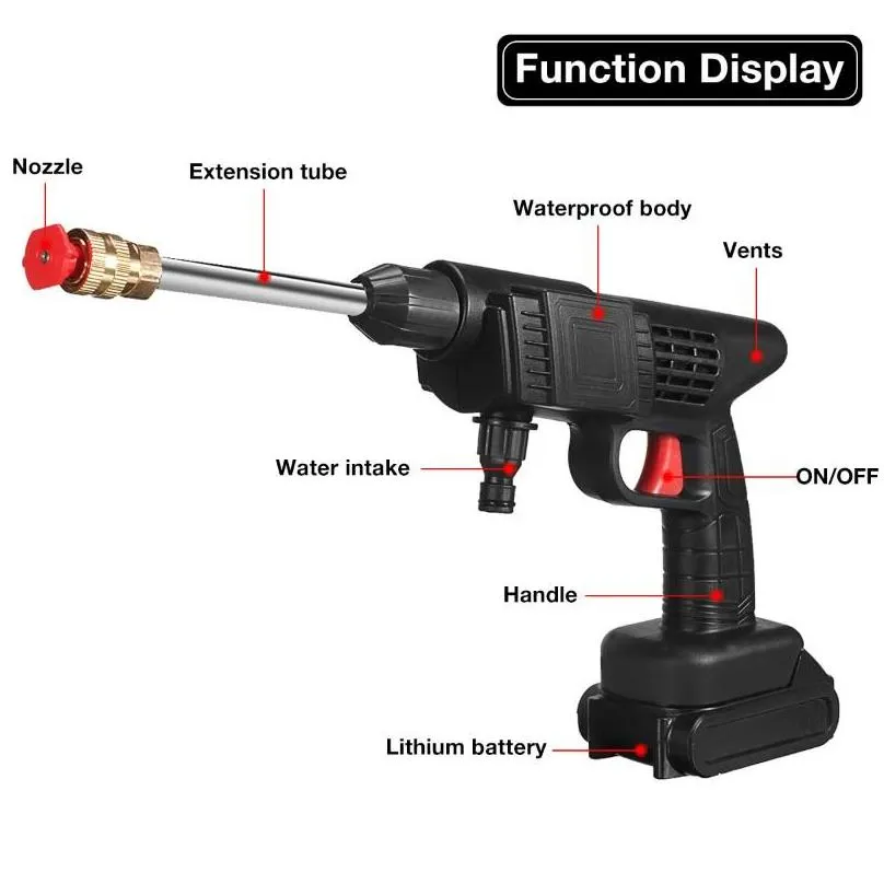 car washer cordless high pressure 50bar 1500w rechargeable wash gun electric water foam machine for makit 18v battery
