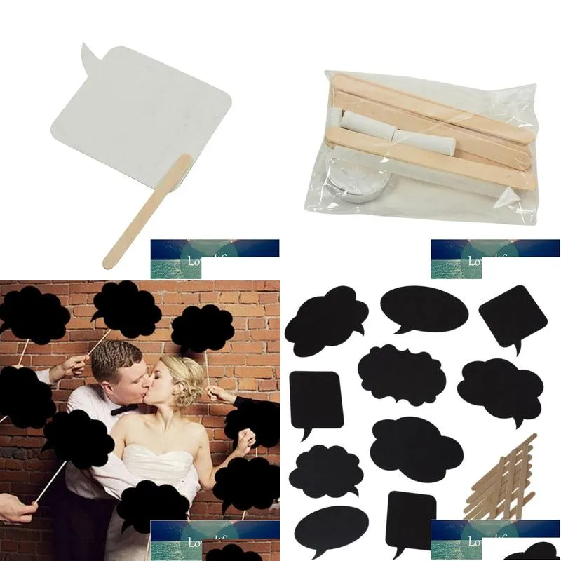 10pcs event party supplies p obooth props mr mrs p o booth quality card with wood stick wedding decoration
