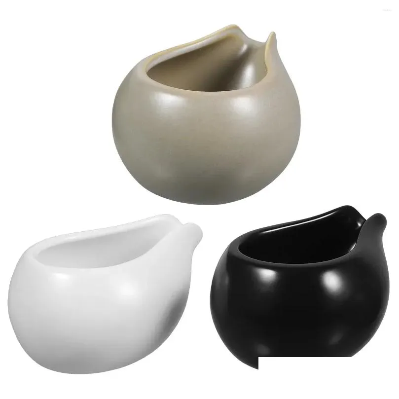 dinnerware sets 3pcs milk dispenser ceramic pitcher vintage jug juice cup for restaurant