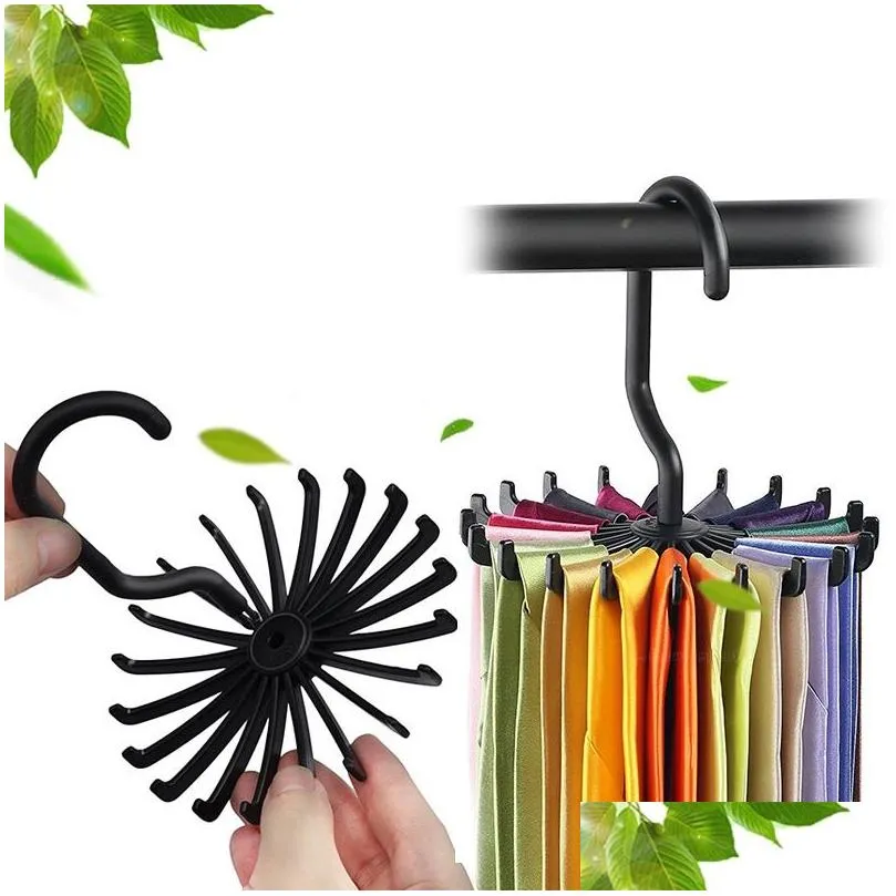 updated twirl tie rack belt hanger holder hook for closet organizer storage