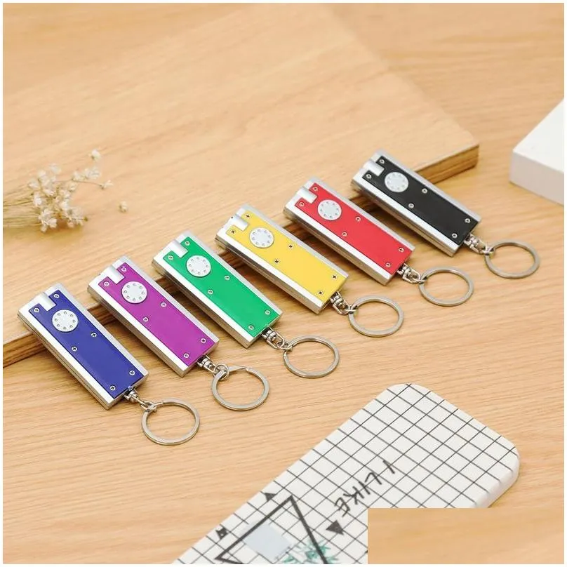 led keychain light box-type key chain lights key-ring party supplies advertising promotional creative gifts small flashlight keychains