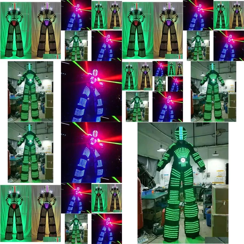 Other Event & Party Supplies Other Event Party Supplies High Quality Led Luminous Clothes Robot Stilts Suit For Performance Cosplay Co Dhy5K