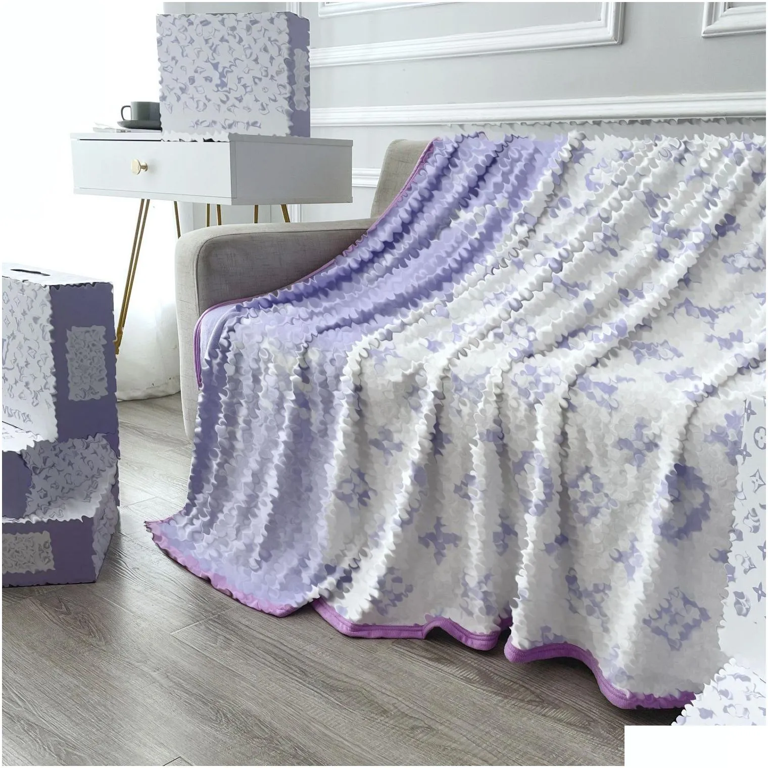 designer blanket 150x200cm brand letter l air fashion conditioning travel bath towel soft winter fleece shawl throw blankets ht1521