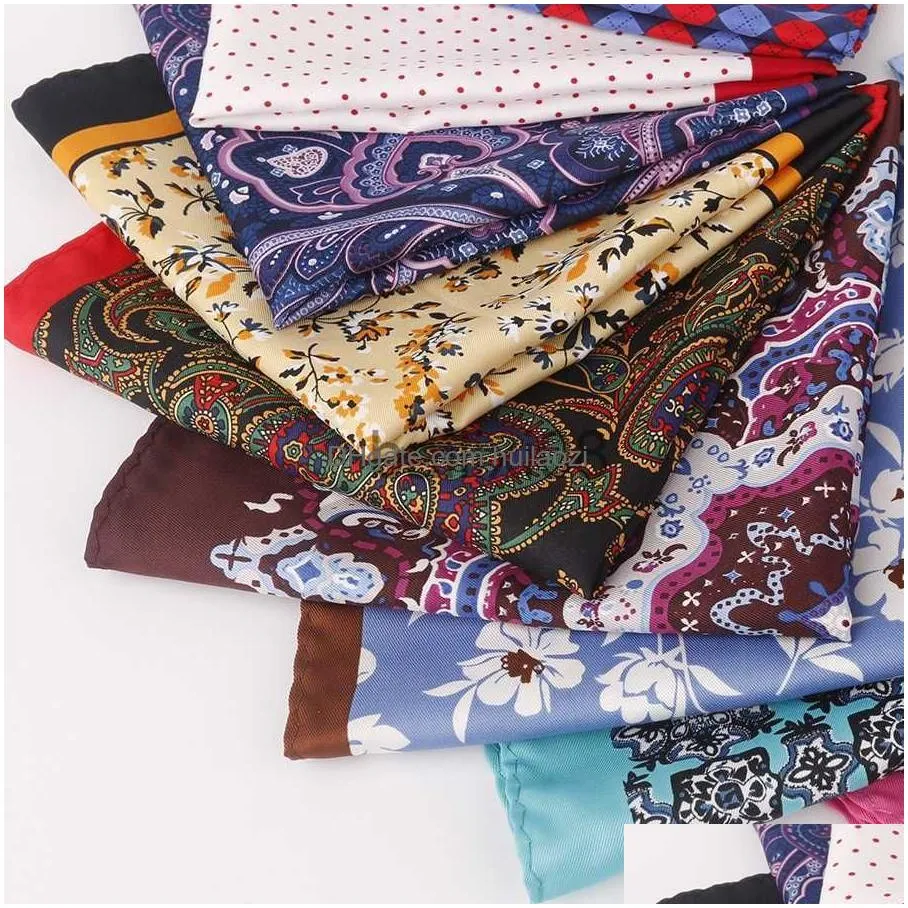 scarves linbaiway womens handkerchief for mens big silk scarf mens pocket towel square scarf chest towel for wedding custom j230703