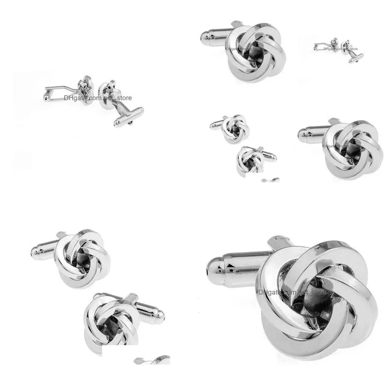 universal series silver prismatic twist cuff links