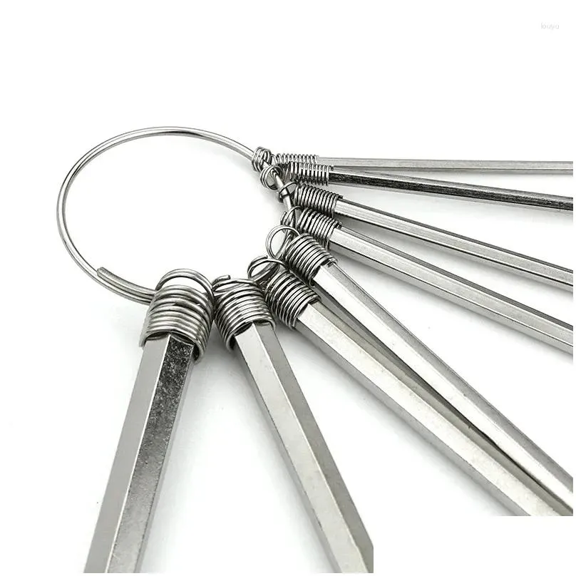 8pcs/set allen wrench metric inch l size key short arm tool set easy to carry in the pocket