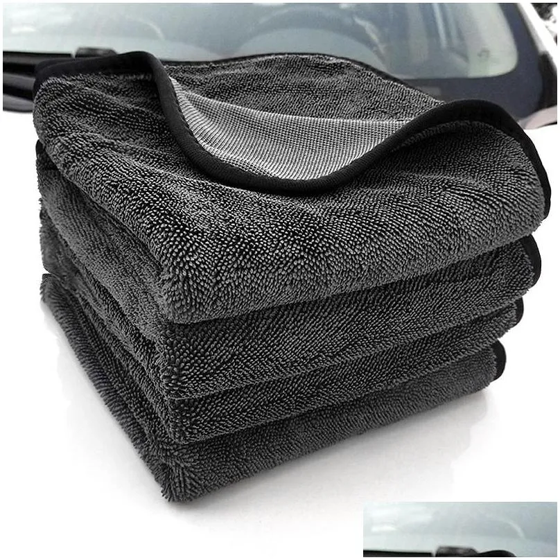 towel 1/3/6pcs microfiber car 600gsm braid drying cloth extra soft thick absorption auto care washing detailing accessories