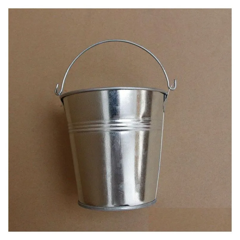 d7.5xh7.5cm metal cup planter tin box iron pots silvery wedding succulent pot mini bucket
