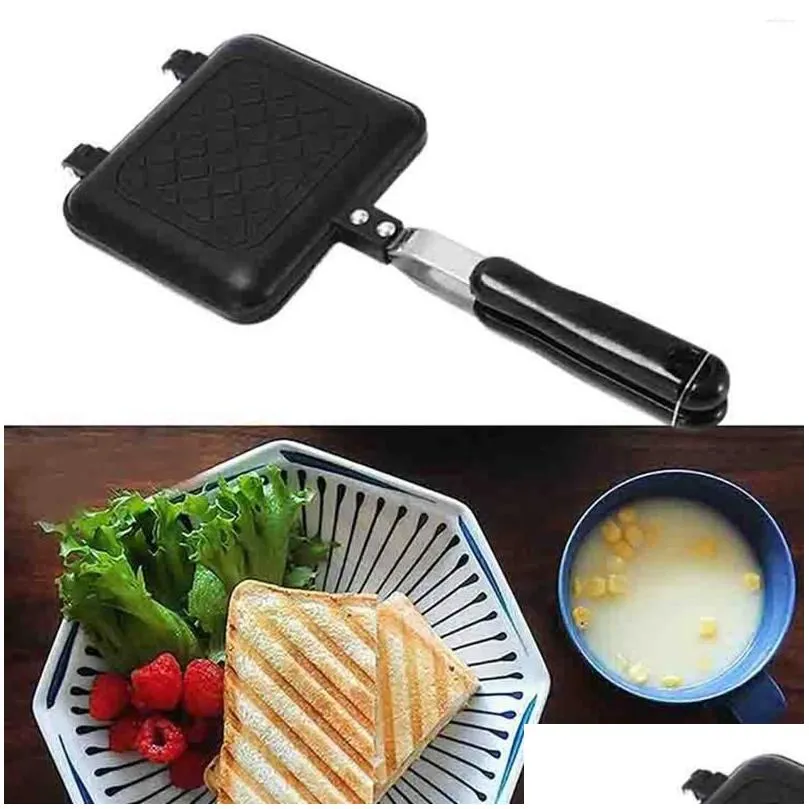 pans dual sided heating cooking pan tool ham burger omelet for gas stove