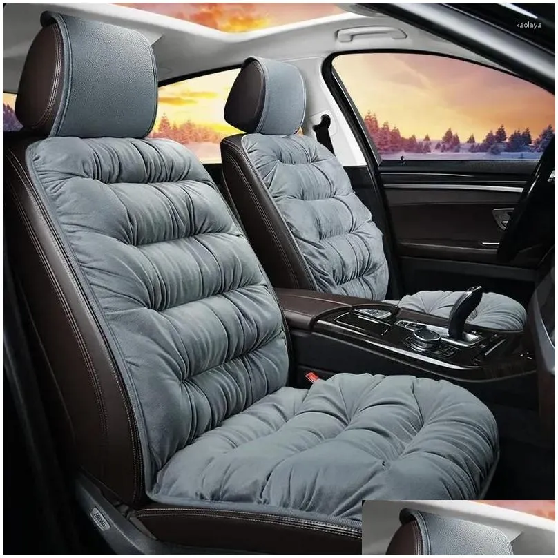 car seat covers 5 colors plush winter warm cushion soft non-slip pad thick velvet cover automotive interior accessory