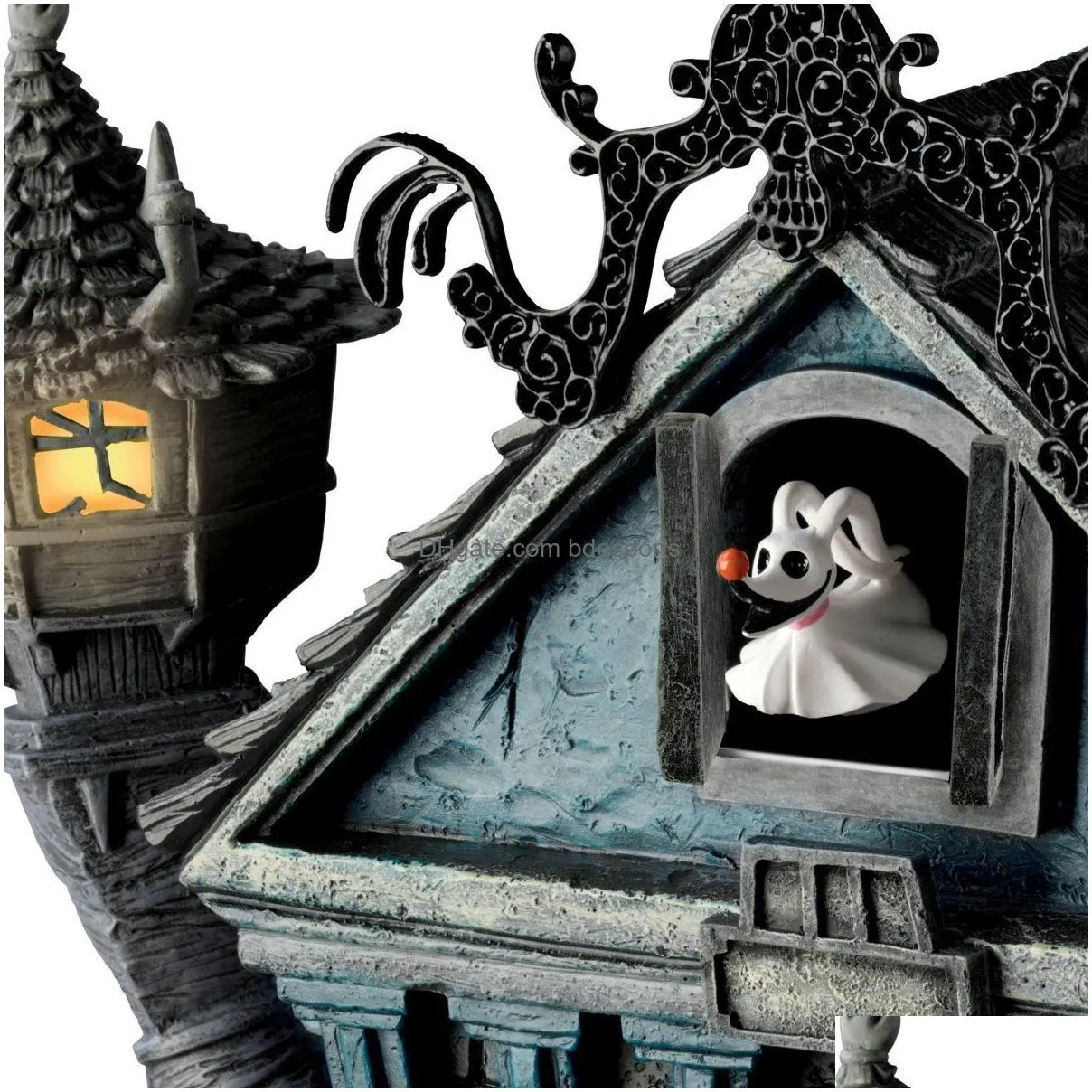 Other Home Decor Halloween Wall Clock Nightmare Cuckoo Tim Burton S The Night Mare Before Christmas Ornaments Pendum Jack Drop Delive Dhp5G