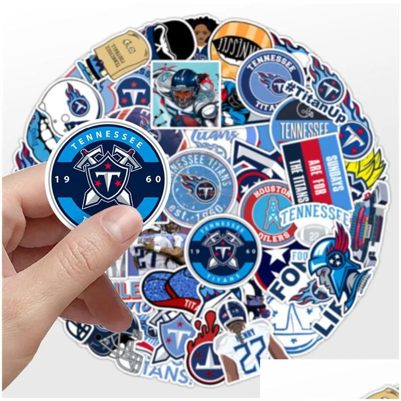 50pcs rugby sticker titans graffiti stickers for diy luggage laptop skateboard motorcycle bicycle stickers